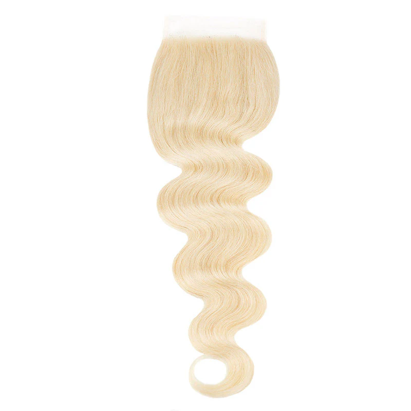 Body Wave Blonde Color Closure 4x4 Transparent Lace