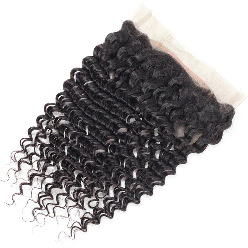 Deep Curly Frontal 360 Transparent Lace