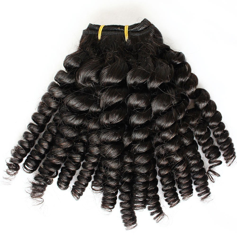 Curly Hair Bundle Jet Black Color