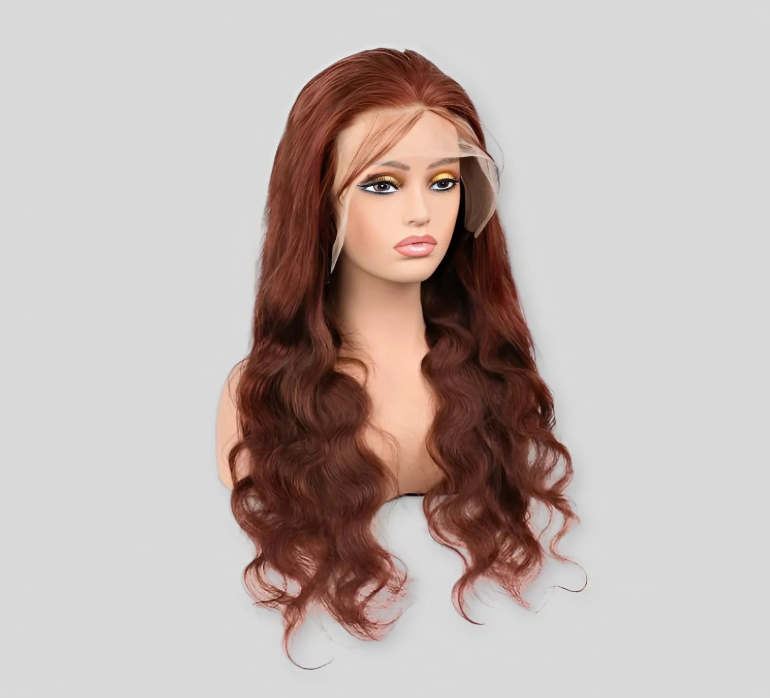 Body Wave Wig Reddish Brown Color