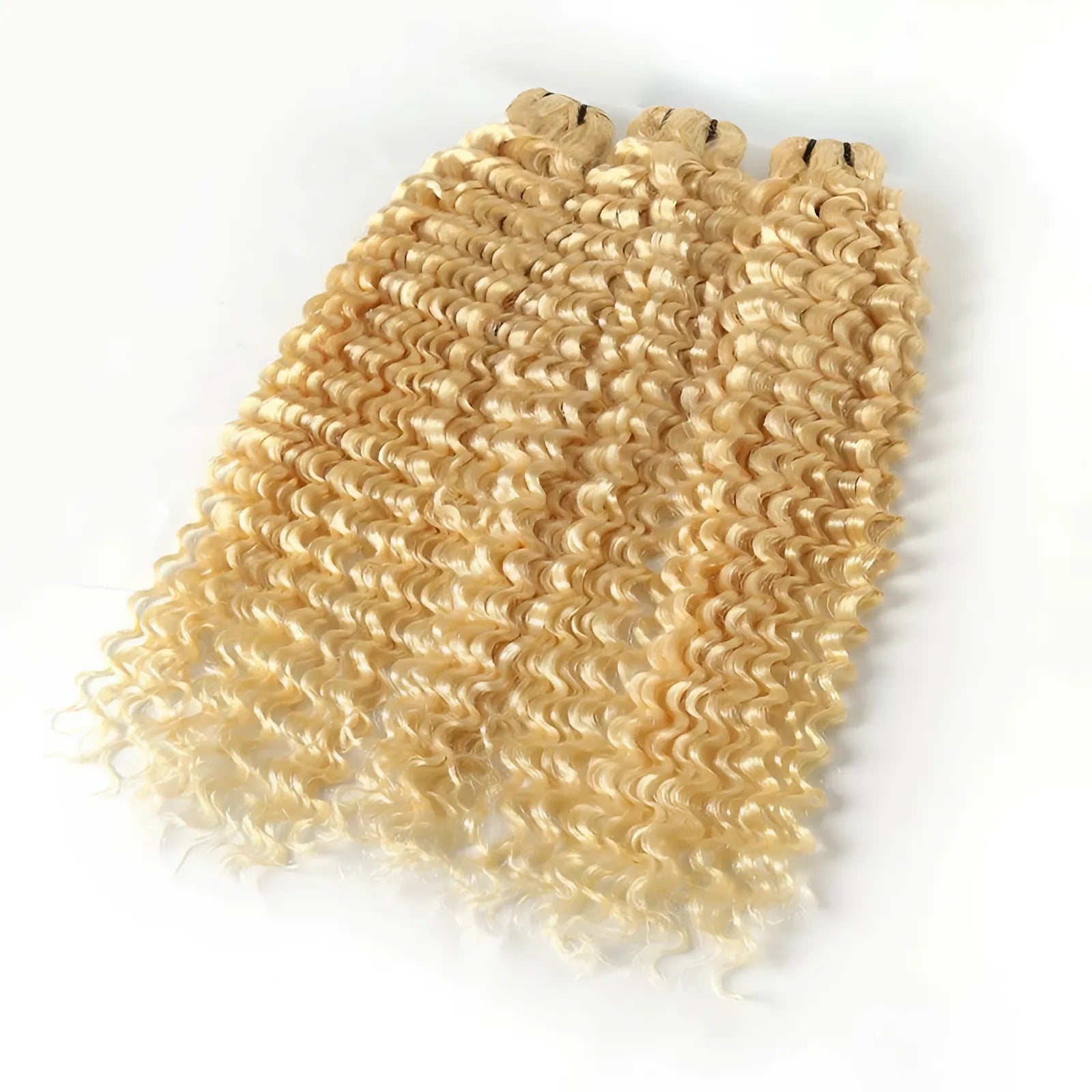Deep Curly Bundle Blonde Color