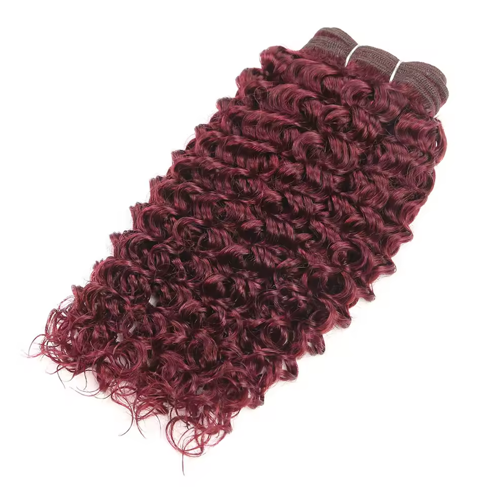 Water Curly Bundle Wine Color