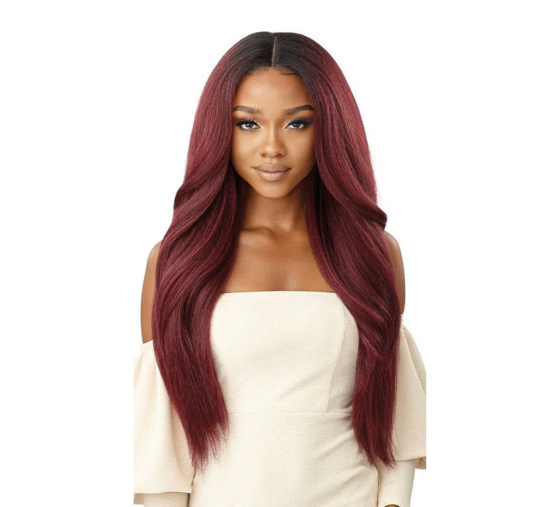 Yaki Straight Bundle Burgundy Color