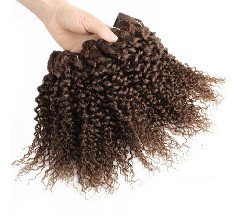 Curly Hair Bundle Chocolate Brown Color
