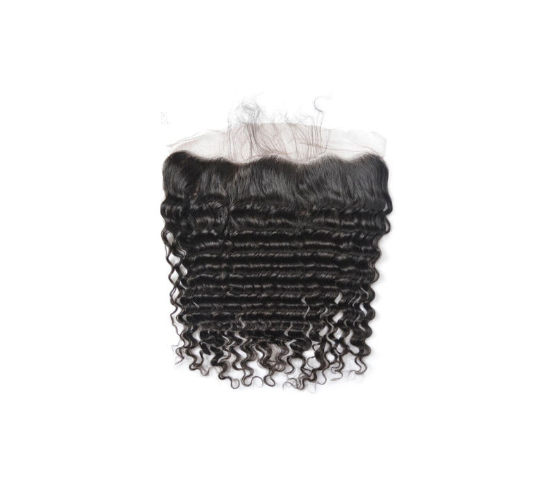 Frontal ondulé profond 13x4 en dentelle transparente