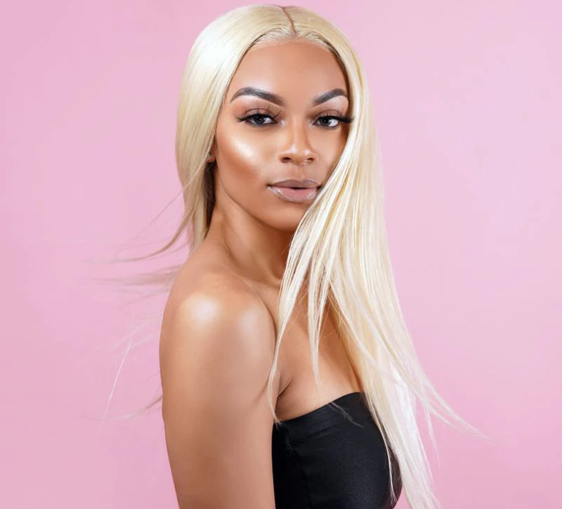 Bone Straight Blonde Color Frontal 13x4 Transparent Lace