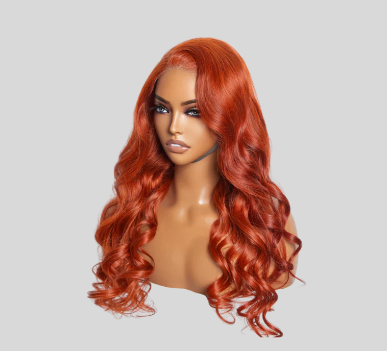 Rool Curl Wig Burnt Orange Color