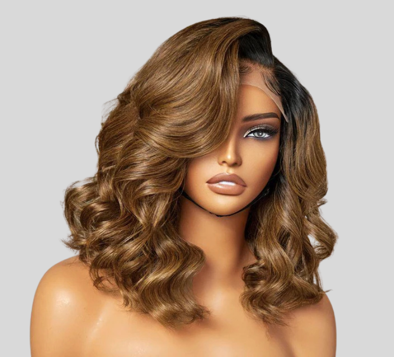 Loose Wave Wig Ombre Caramel Brown Color