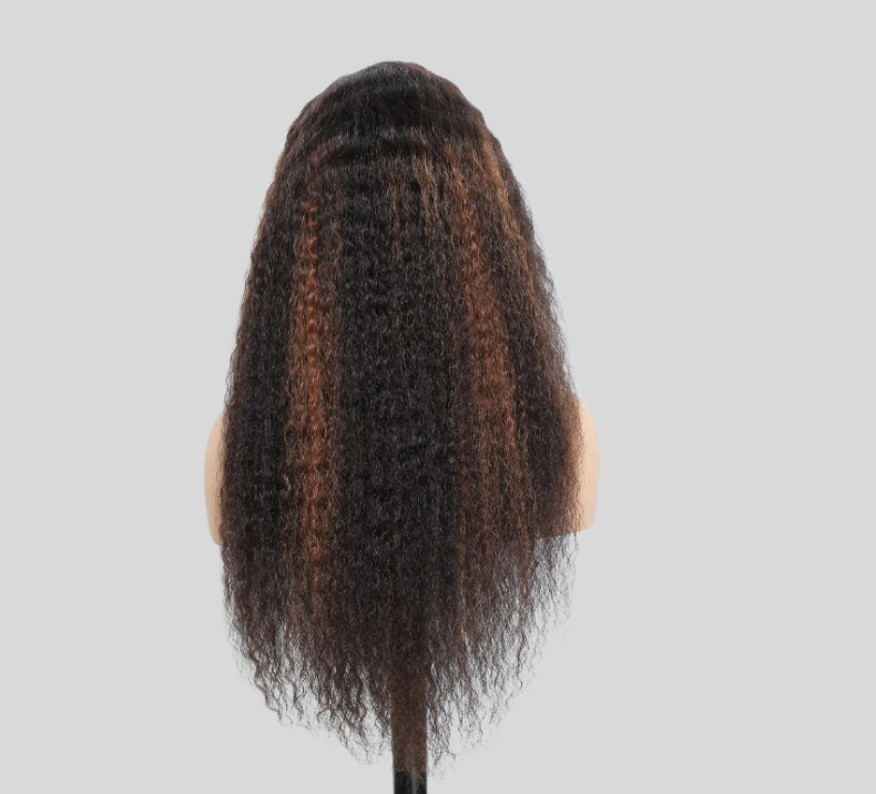 Yaki Straight Wig Highlight Blonde