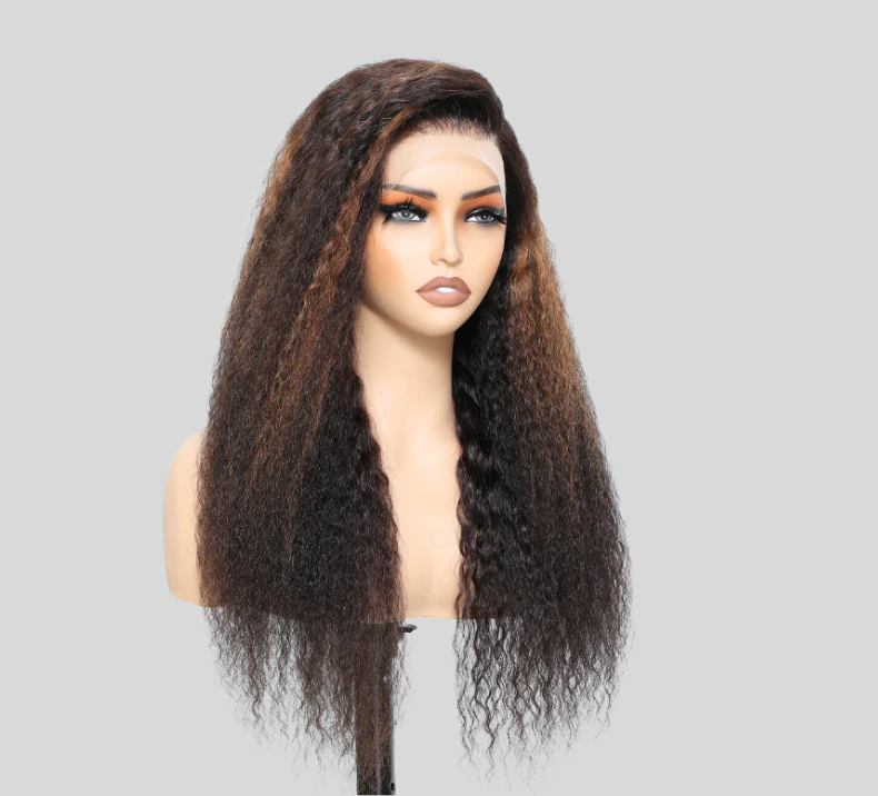 Yaki Straight Wig Highlight Blonde