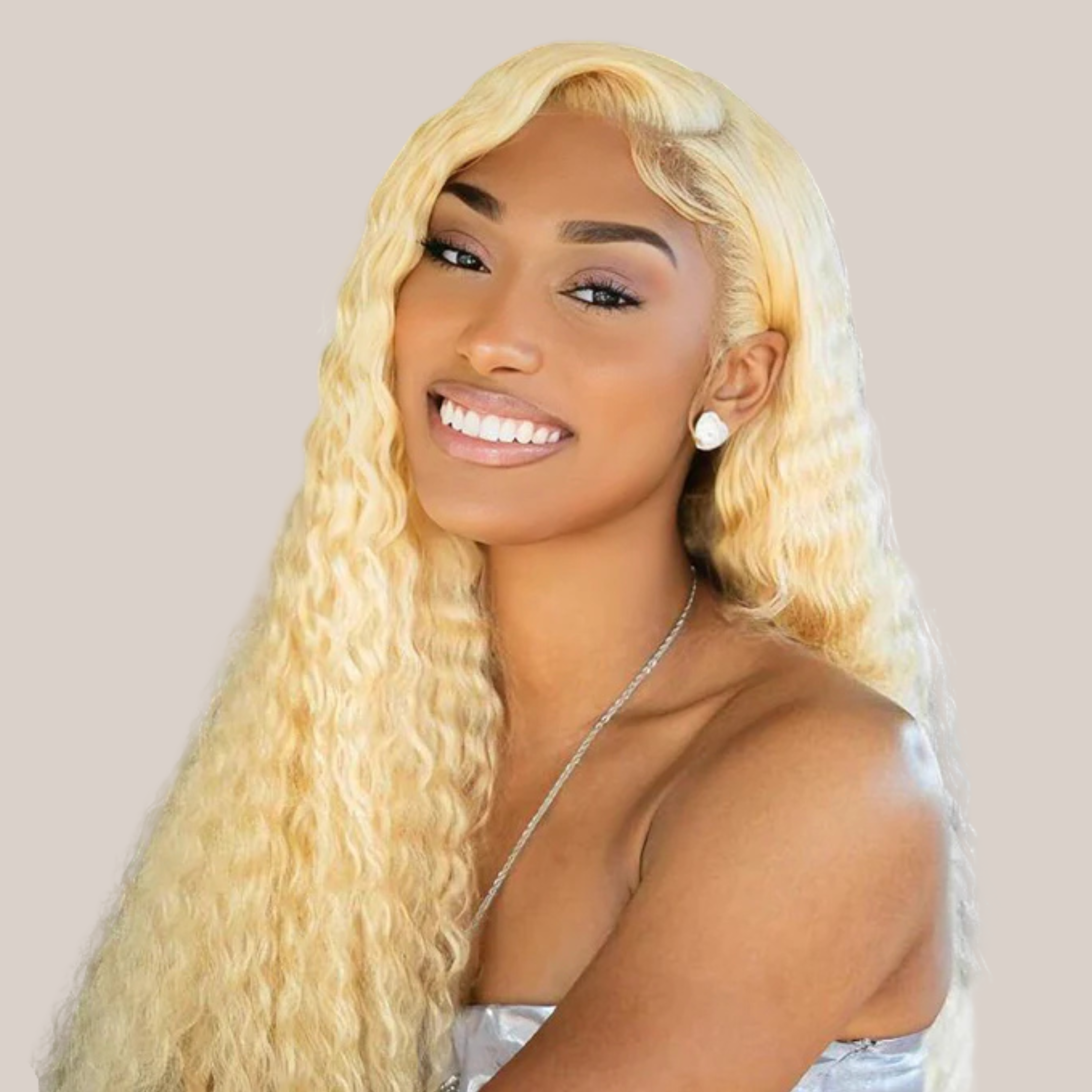 Deep Curly Bundle Blonde Color