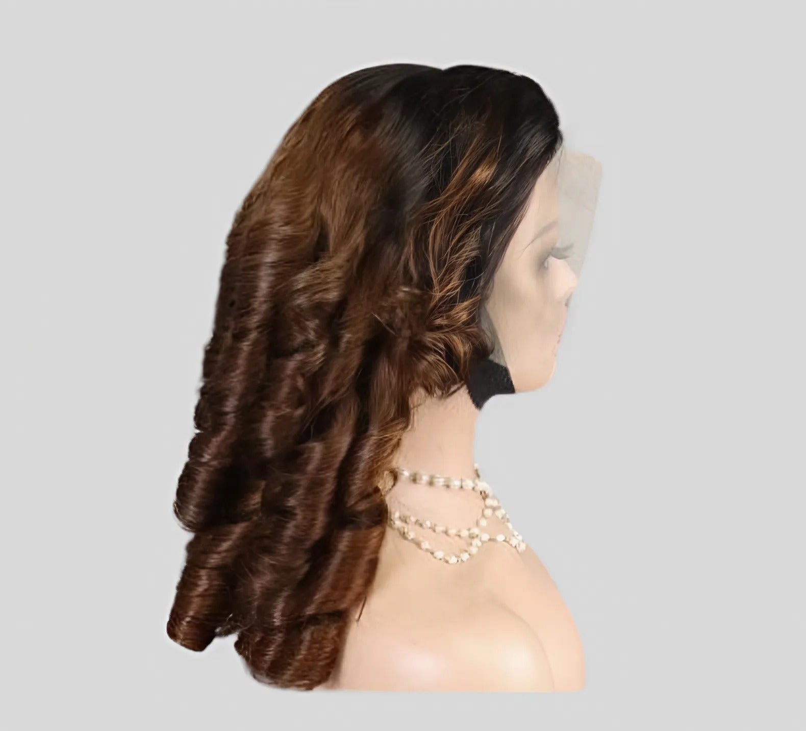 Spring Curl Wig Ombre Brown Color