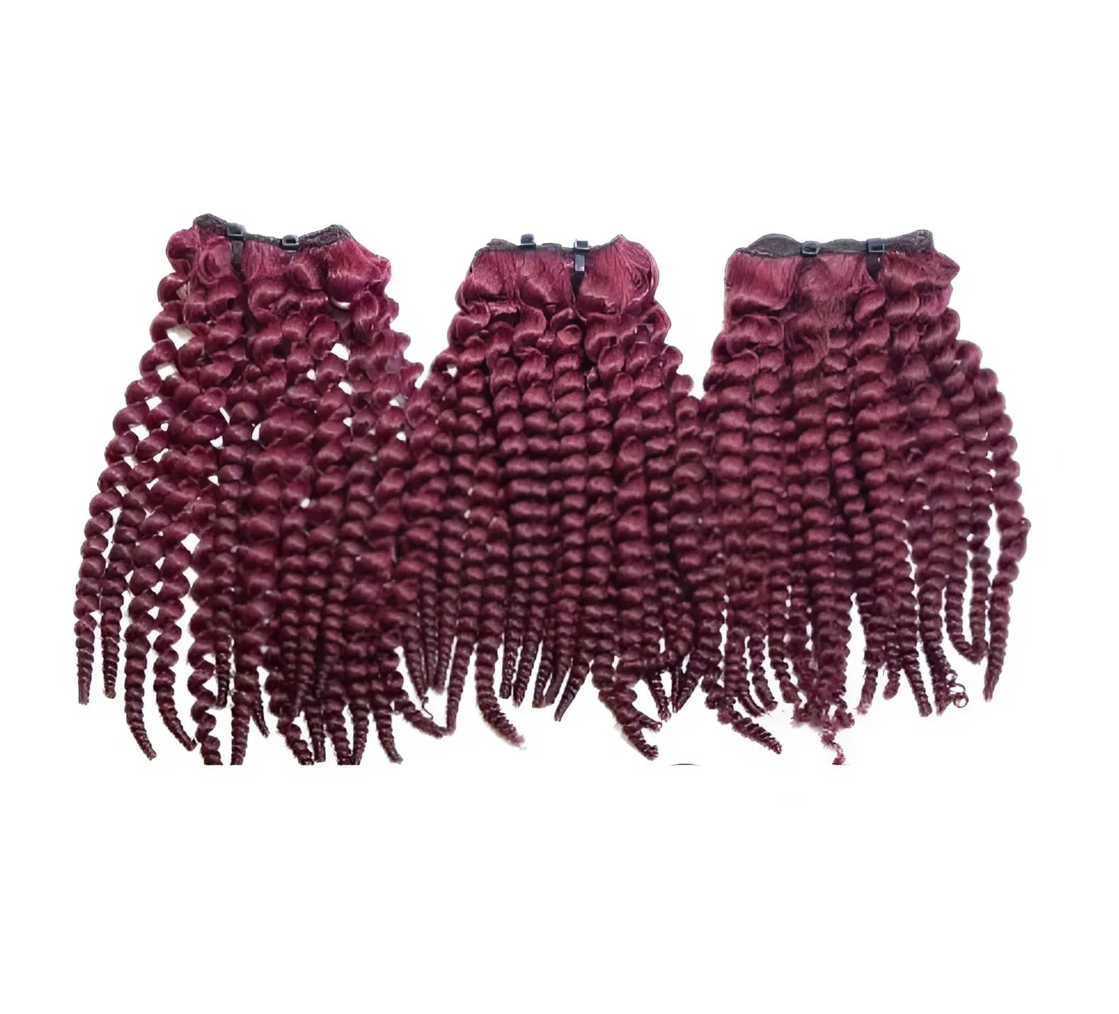Curly Hair Bundle Burgundy Color