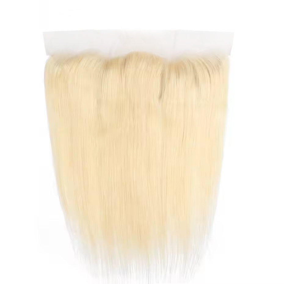 Bone Straight Blonde Color Frontal 13x4 Transparent Lace