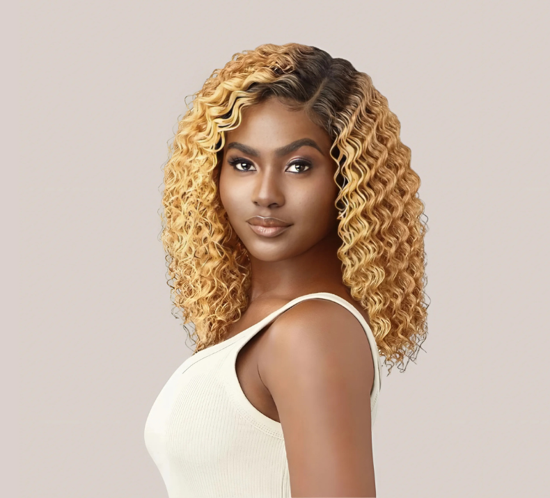 Deep Curly Bundle Honey Blonde Color