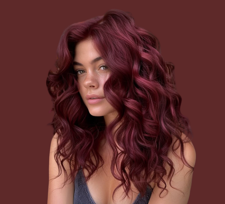 Wavy Bundle Wine Color