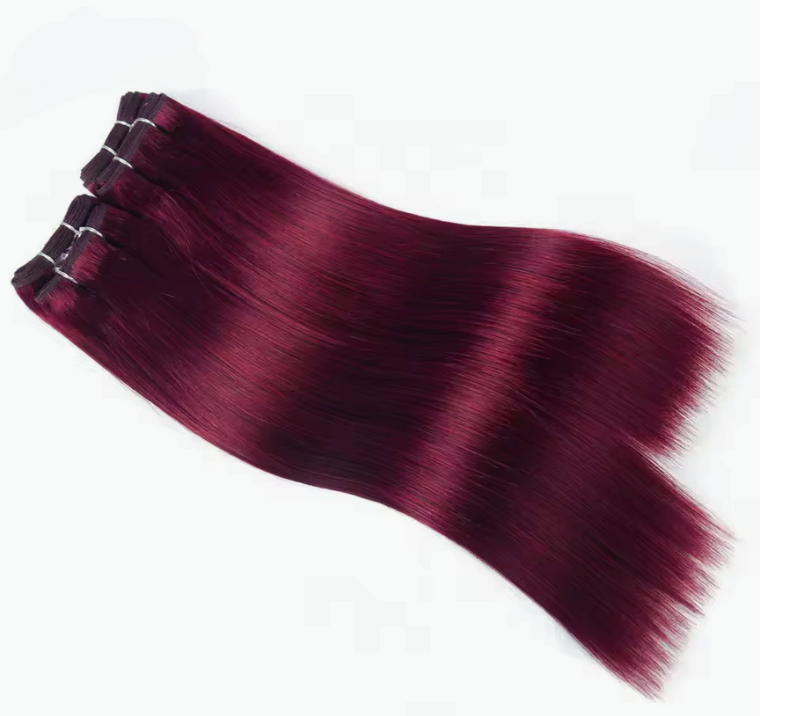 Bone Straight Bundle Wine Color