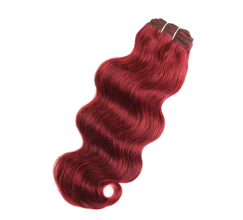 Body Wave Hair Bundle Burgundy Color