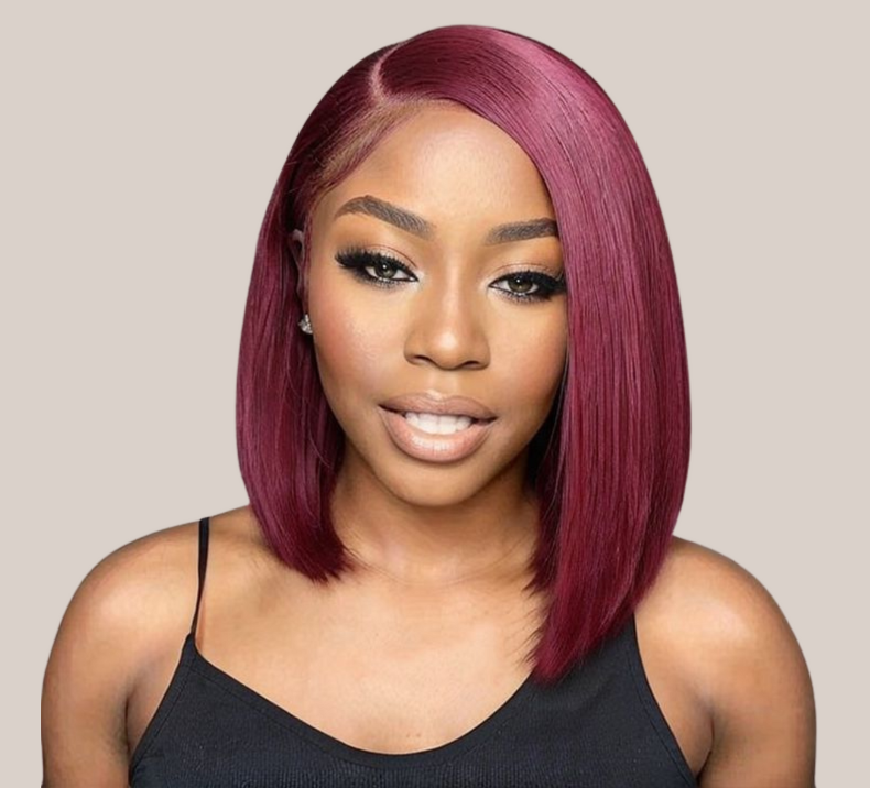 Bone Straight Bundle Wine Color