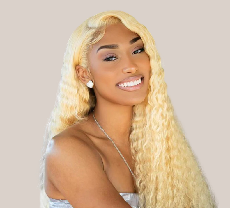 Deep Curly Bundle Blonde Color