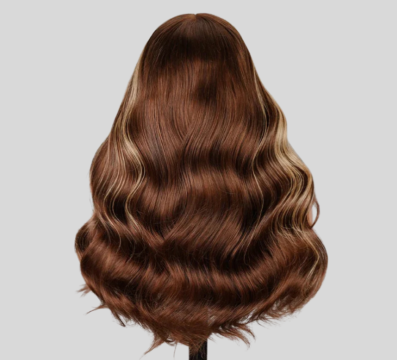 Body Wave Wig Brown Highlight Blonde
