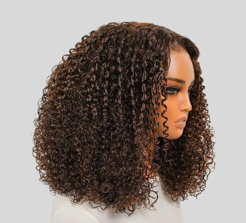 Pixie Curly Wig Chocolate Brown Color
