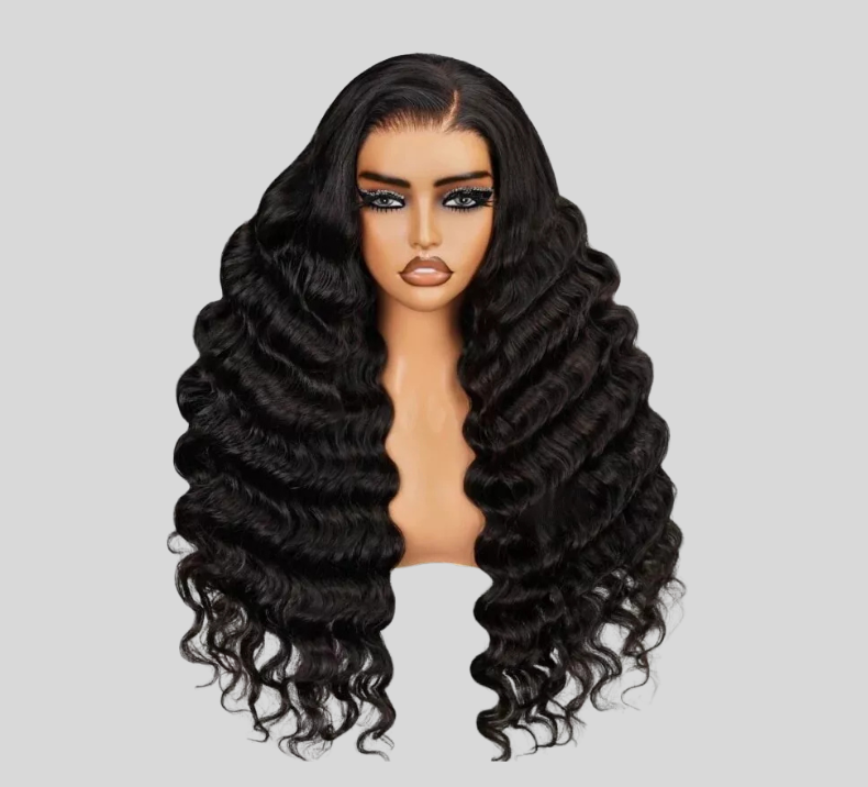 Deep Wave Wig Jet Black Color