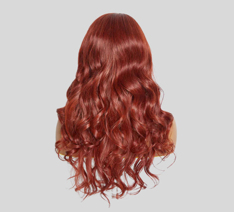 Rool Curl Wig Red Brown Color