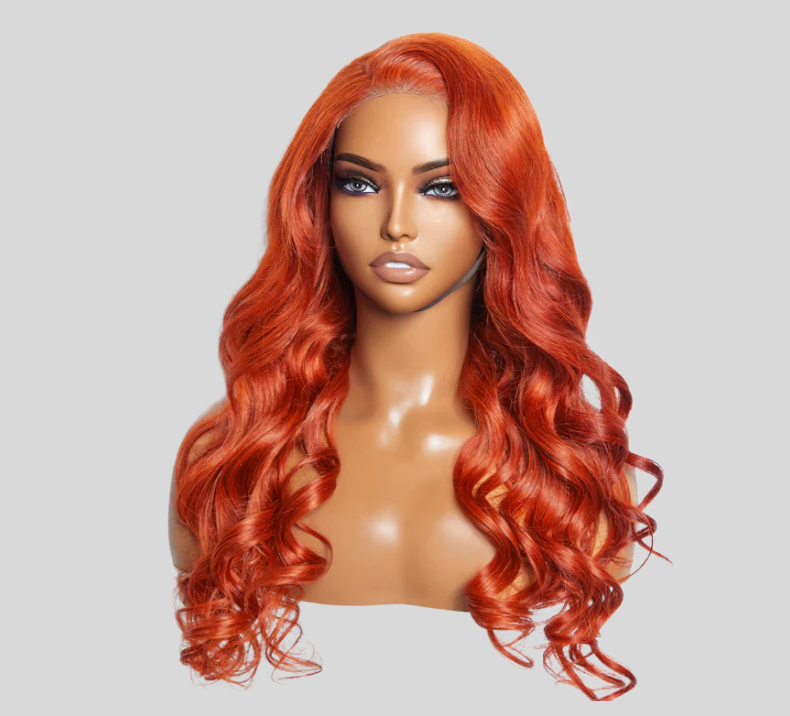 Rool Curl Wig Burnt Orange Color