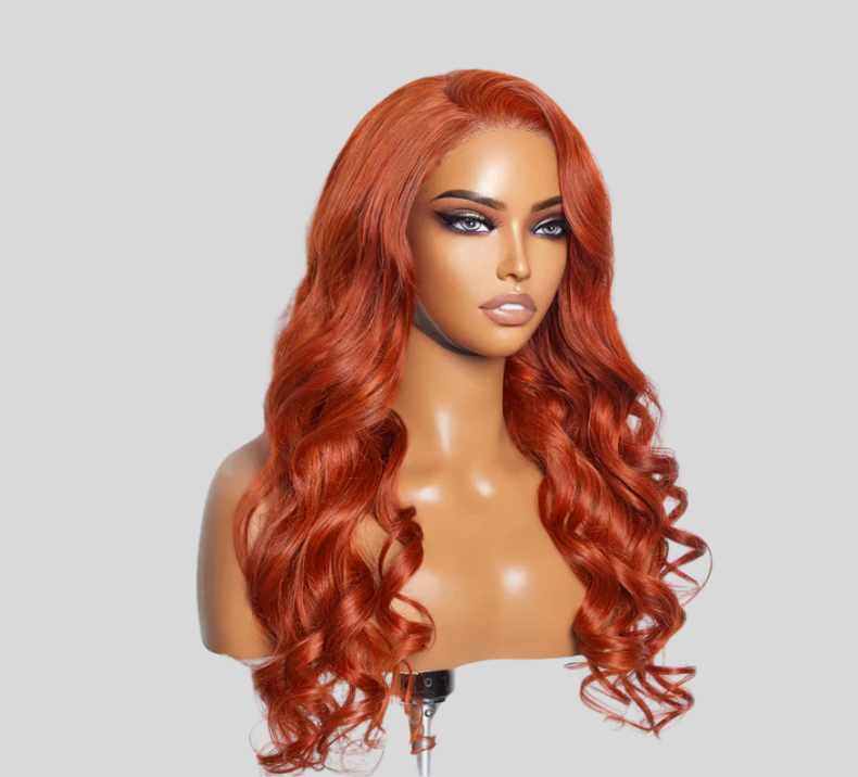 Rool Curl Wig Burnt Orange Color