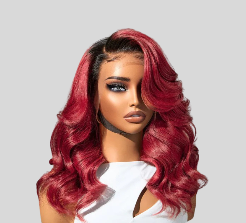 Loose Wave Wig Burgundy Color