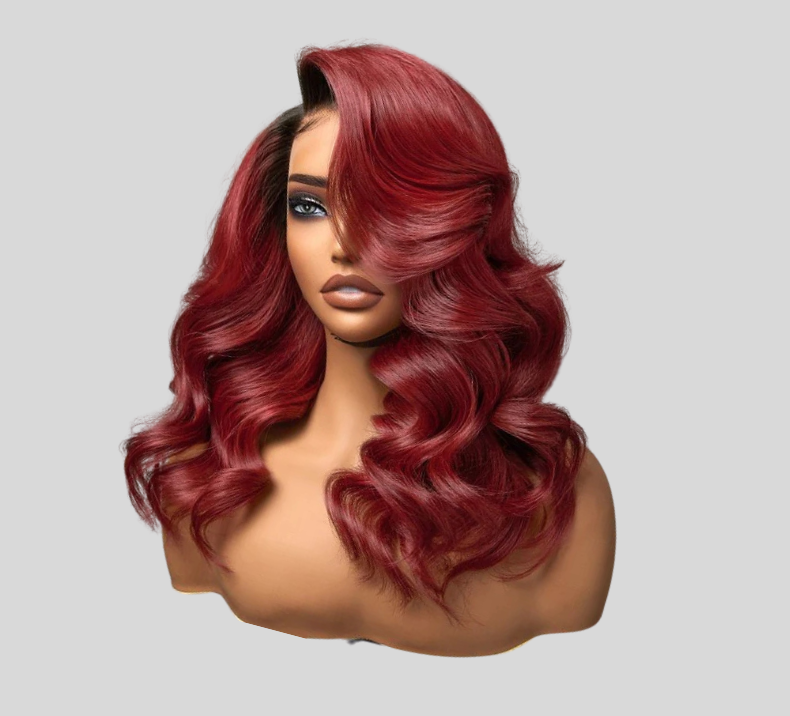 Loose Wave Wig Burgundy Color