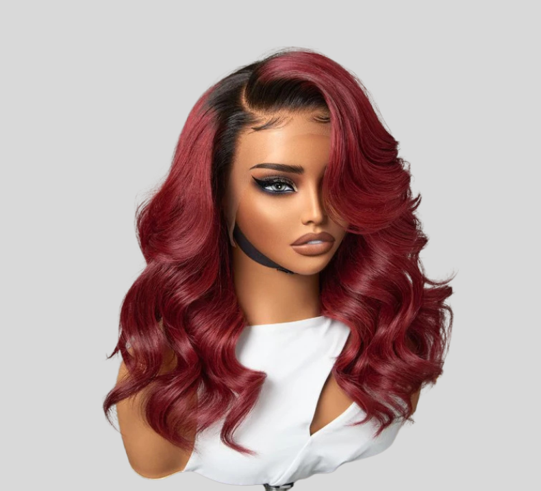 Loose Wave Wig Burgundy Color