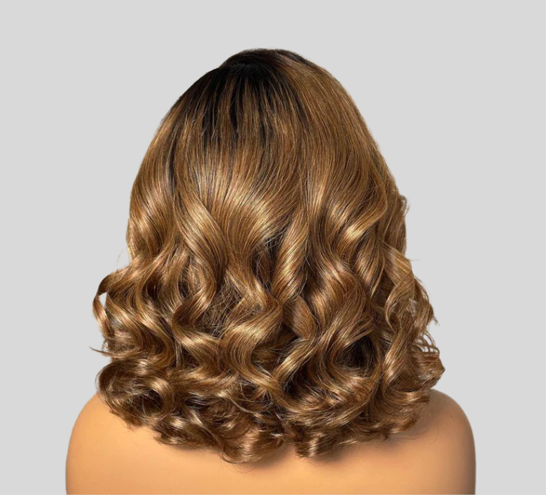 Loose Wave Wig Ombre Caramel Brown Color