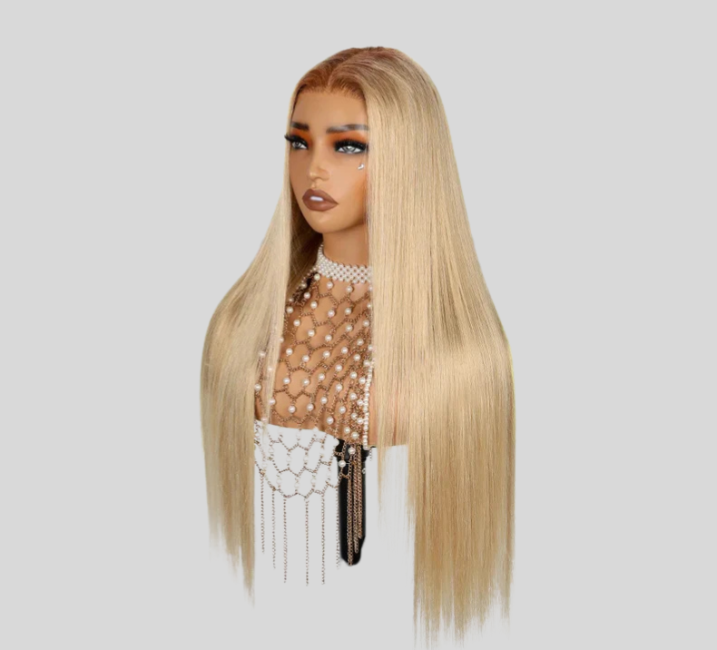 Bone Straight Wig Ombre Blonde