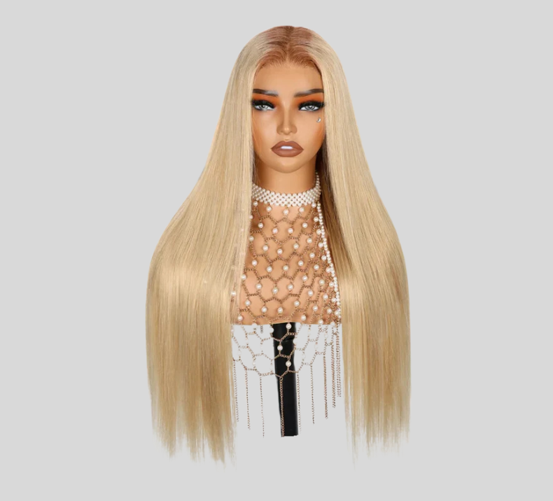 Bone Straight Wig Ombre Blonde