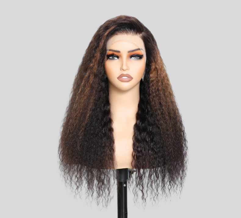 Yaki Straight Wig Highlight Blonde