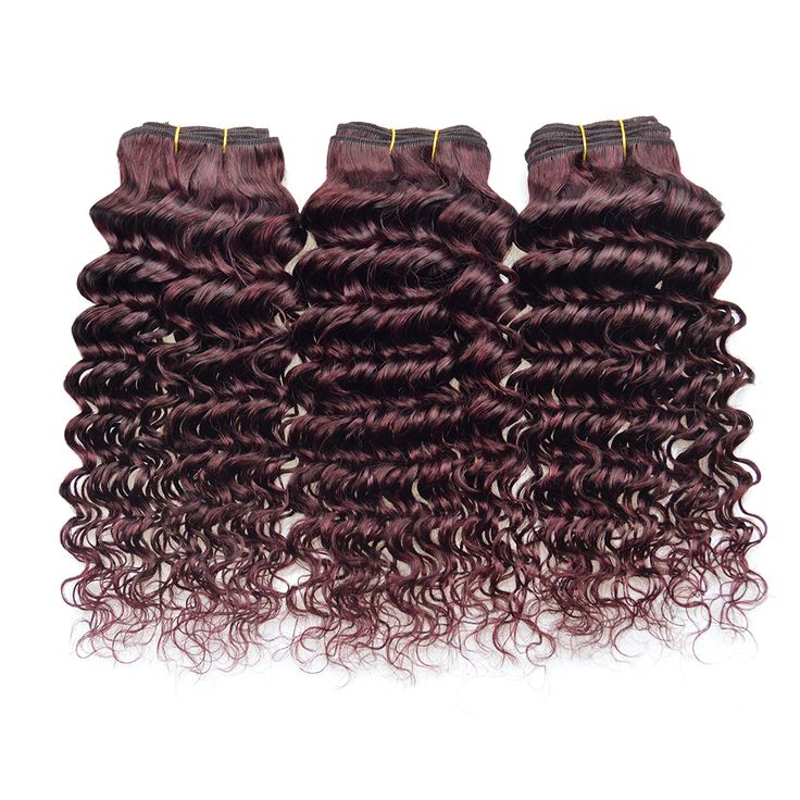 Deep Curly Bundle Wine Color
