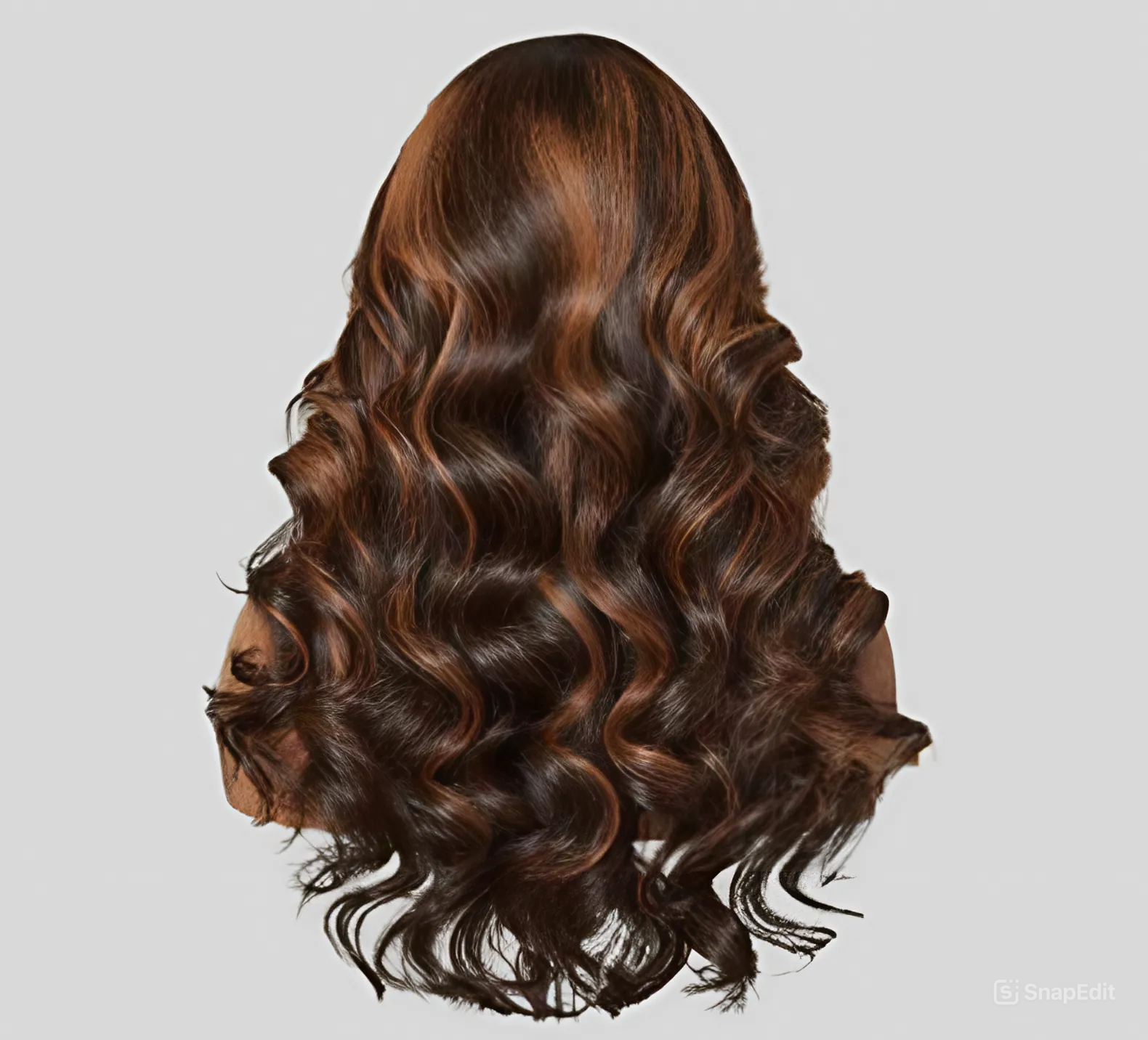 Loose Wave Wig Dark Brown Highlight Light Brown
