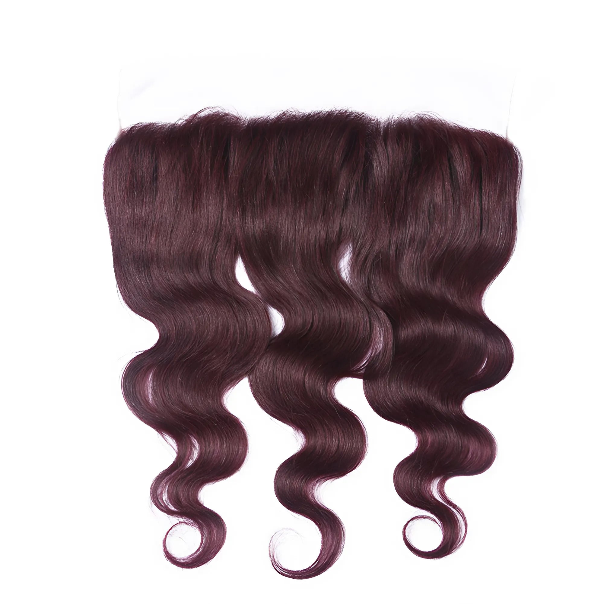 Body Wave Wine Color Frontal 13x4 Transparent Lace