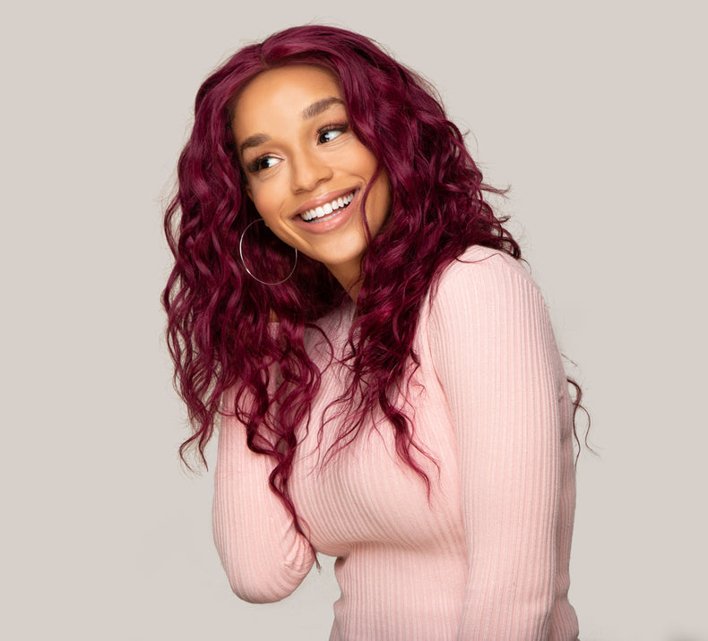 Loose Wave Hair Bundle Burgundy Color