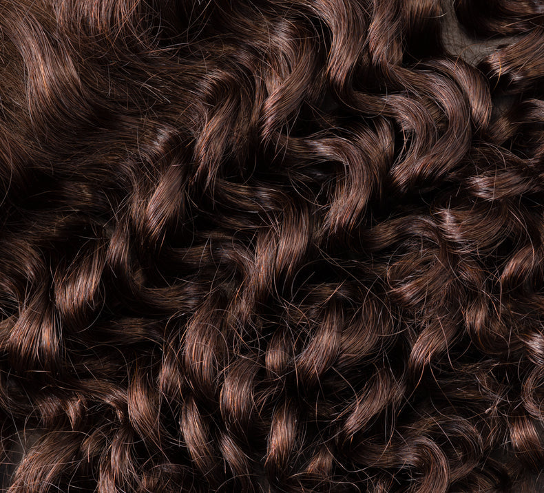 Curly Hair Bundle Chocolate Brown Color
