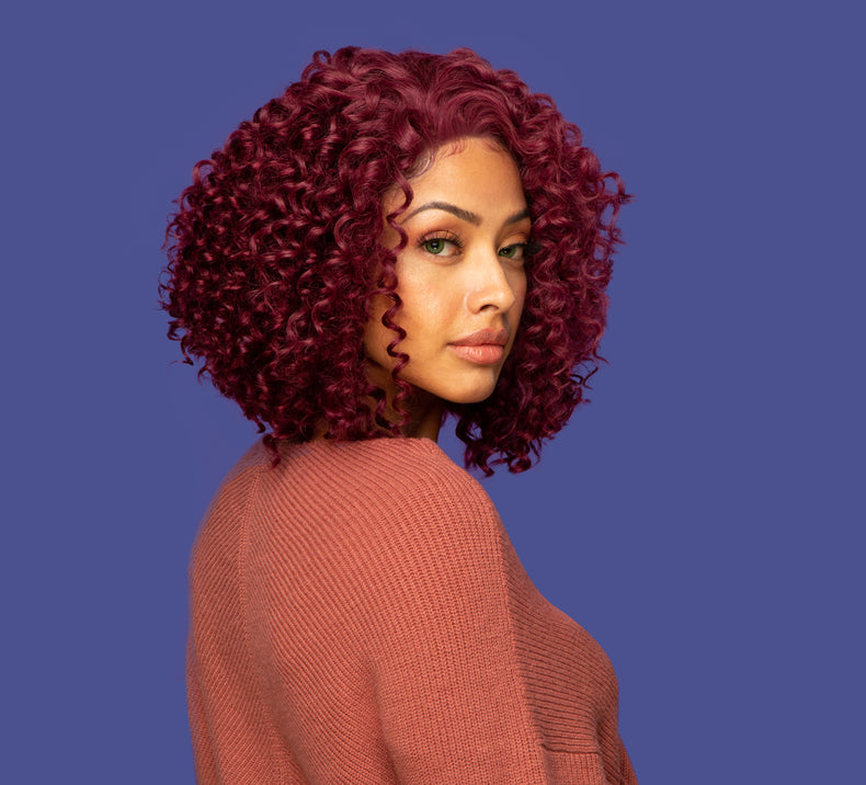 Water Curly Burgundy Color Lace Closure 5x5 Transparent Lace