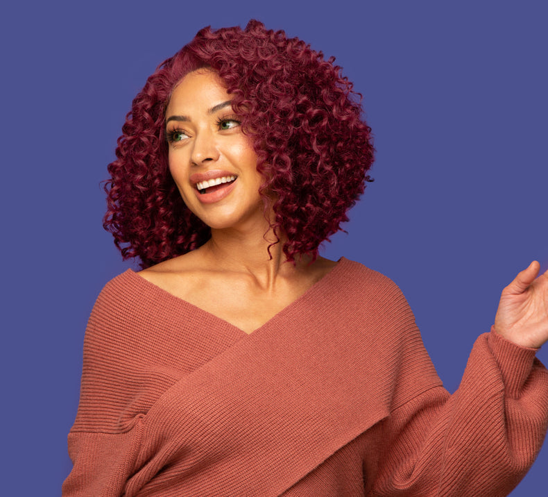 Deep Curly Bundle Burgundy Color