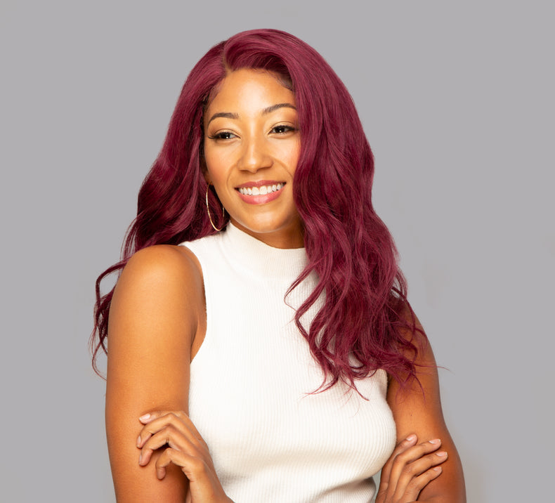 Body Wave Burgundy Color Lace Closre 5x5 Transparent Lace
